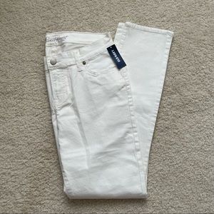old navy white mid rise skinny jeans size 2 short
